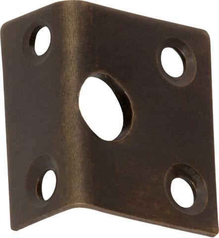Tradco TRA2327 Right Angle Keeper Antique Brass Bolt 7.5mm