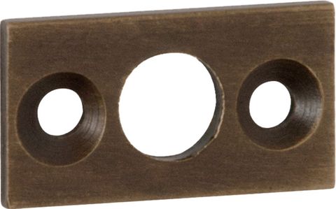 TRADCO PLATE KEEPER ANTIQUE BRASS L25XW13MM BOLT 7.5MM