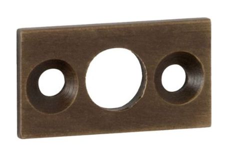 Tradco TRA2328 Plate Keeper Antique Brass L25xw13mm Bolt 7.5mm