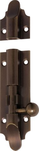 Tradco TRA2331 Barrel Bolt Victorian Antique Brass Bolt 9mm