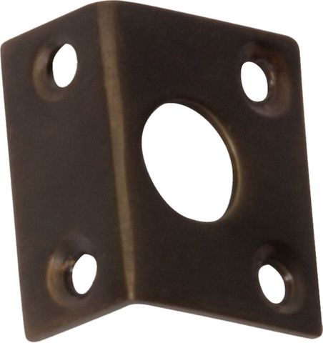 Tradco TRA2336 Right Angle Keeper Antique Brass Bolt 9mm