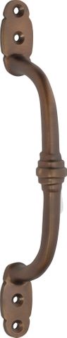 Tradco TRA2346 Cabinet Pull Handle Offset Banded Antique Brass