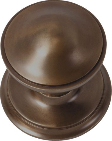Tradco TRA2366 Centre Door Knob Classic Round AB Backplate 85mm
