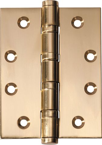 TRADCO HINGE BALL BEARING POLISHED BRASS H100XW75XT3MM