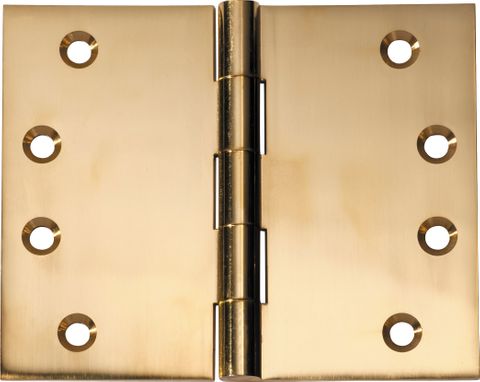 TRADCO HINGE BROAD BUTT POLISHED BRASS H100XW125XT4MM