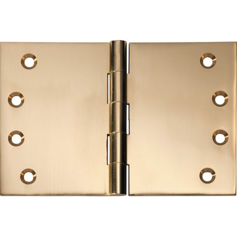 Tradco TRA2491 Hinge Broad Butt Polished Brass H100xw150xt4mm