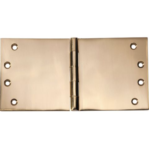 Tradco TRA2493 Hinge Broad Butt Polished Brass H100xw200xt4mm