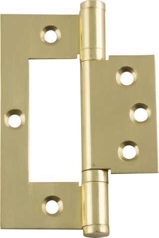 TRADCO HINGE HIRLINE POLISHED BRASS H100XW49XT2.5MM