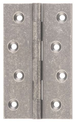Tradco TRA2522 Hinge Fixed Pin Rumbled Nickel / Distressed Nickel