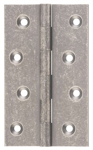 TRADCO HINGE FIXED PIN RUMBLED NICKEL / DISTRESSED NICKEL