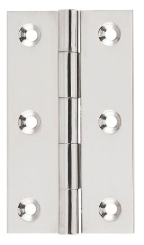 Tradco TRA2620 Hinge Fixed Pin Polished Nickel H89xw50xt2.5mm