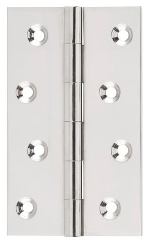 Tradco TRA2622 Hinge Fixed Pin Polished Nickel H100xw60xt2.5mm