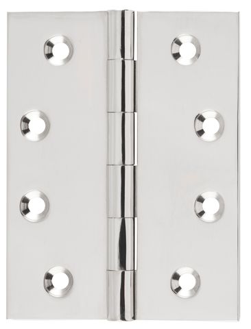 TRADCO HINGE FIXED PIN POLISHED NICKEL H100XW75XT3MM