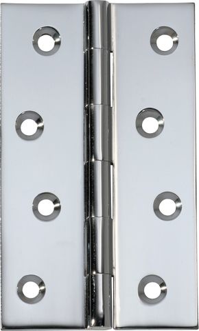 TRADCO HINGE FIXED PIN CHROME PLATED / POLISHED CHROME