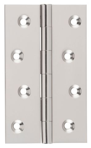 TRADCO HINGE FIXED PIN SATIN NICKEL H100XW60XT2.5MM