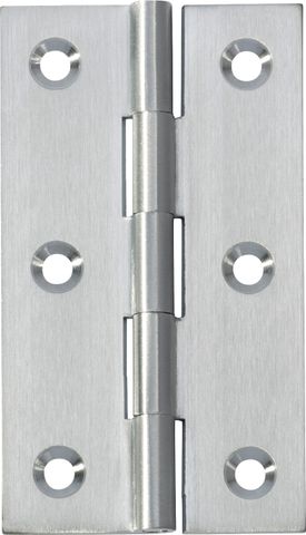TRADCO HINGE FIXED PIN SATIN CHROME / BRUSHED CHROME