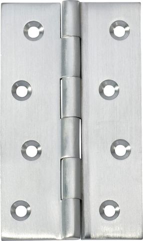TRADCO HINGE FIXED PIN SATIN CHROME / BRUSHED CHROME