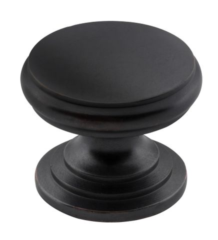 Tradco TRA3037 Cupboard Knob Flat Antique Copper D25xp20mm