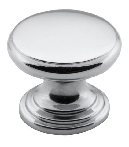TRADCO CUPBOARD KNOB FLAT CHROME PLATED D25XP20MM