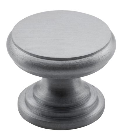 TRADCO CUPBOARD KNOB FLAT SATIN CHROME D25XP20MM