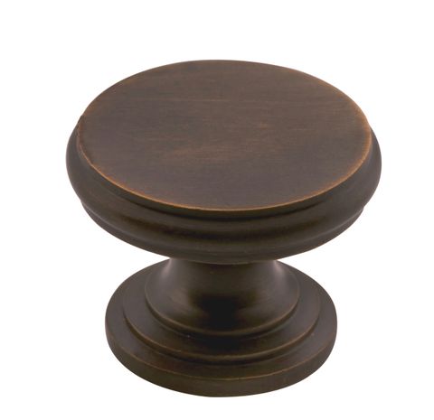 TRADCO CUPBOARD KNOB FLAT ANTIQUE BRASS D32XP23MM