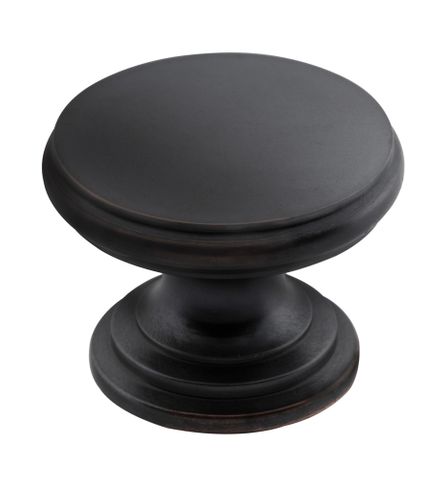 Tradco TRA3047 Cupboard Knob Flat Antique Copper D32xp23mm