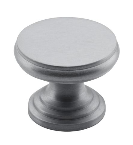 TRADCO CUPBOARD KNOB FLAT SATIN CHROME D32XP23MM