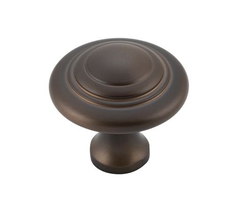 TRADCO CUPBOARD KNOB DOMED ANTIQUE BRASS D32XP29MM