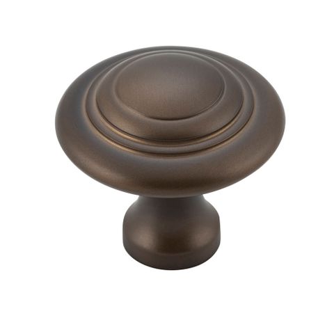 Tradco TRA3052 Cupboard Knob Domed Antique Brass D38xp35mm