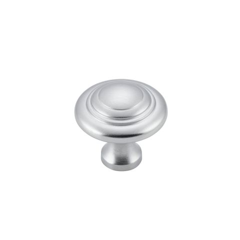 TRADCO CUPBOARD KNOB DOMED SATIN CHROME D25XP24MM