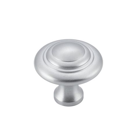 Tradco TRA3057 Cupboard Knob Domed Satin Chrome D32xp29mm