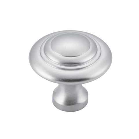TRADCO CUPBOARD KNOB DOMED SATIN CHROME D38XP35MM