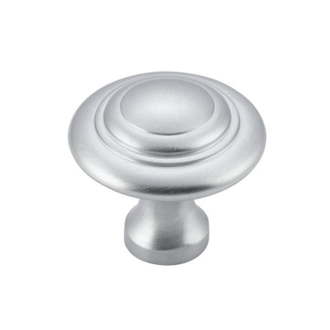 Tradco TRA3058 Cupboard Knob Domed Satin Chrome D38xp35mm