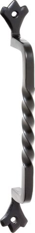 Tradco TRA3060 Cabinet Pull Handle Iron Twist Matt Black L187xp39mm