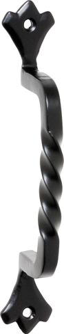 TRADCO CABINET PULL HANDLE IRON TWIST MATT BLACK L145XP39MM