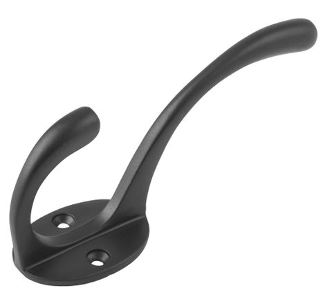 TRADCO HAT & COAT HOOK VICTORIAN MATT BLACK H110XP50MM