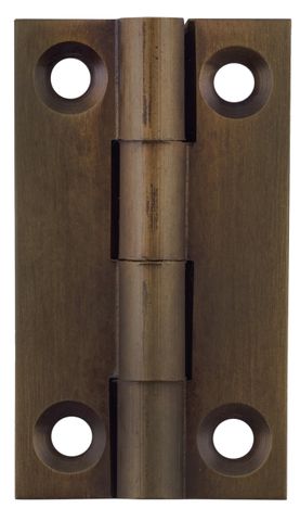 TRADCO CABINET HINGE FIXED PIN ANTIQUE BRASS H38XW22MM