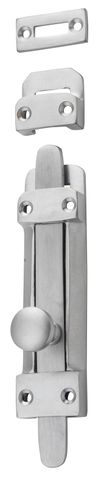 TRADCO TOWER BOLT SATIN CHROME H118XW32MM