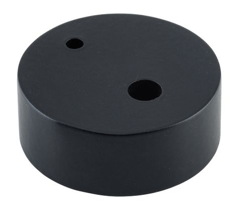 TRADCO DOOR STOP SPACER OVAL MATT BLACK H15XD40MM
