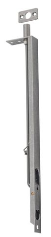 TRADCO FLUSH BOLT RUMBLED NICKEL H300XW19MM