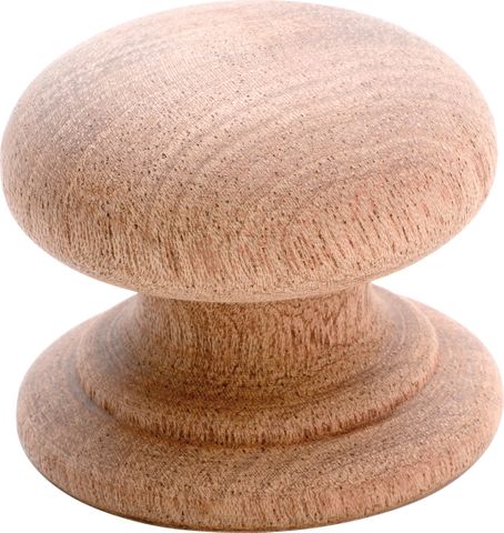TRADCO CUPBOARD KNOB MUSHROOM WOODEN SCREW MAHOGANY