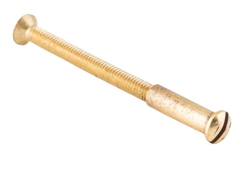 TRADCO TIEBOLT POLISHED BRASS M4X0.7X65MM WITH CUTOFF POINTS