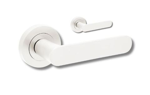 Zanda 10090.WHT 10090 Duke Round Rose Lever Set WHT