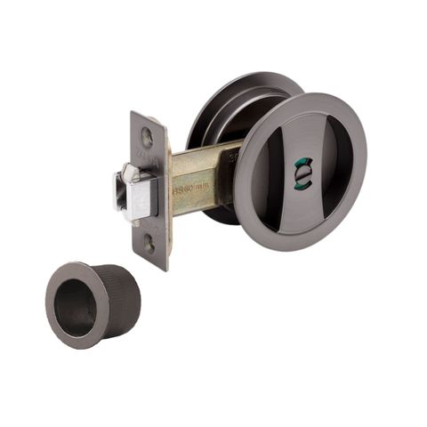 Zanda 5327.GN Round Cavity Slider Privacy Set GN