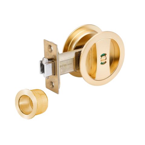 Zanda 5327.SB Round Cavity Sliding Privacy Set SB