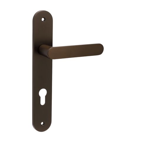 Zanda 7070.E85.EB Duke Longplate Lever Set Euro Cylinder Cut Out Ember Bronze
