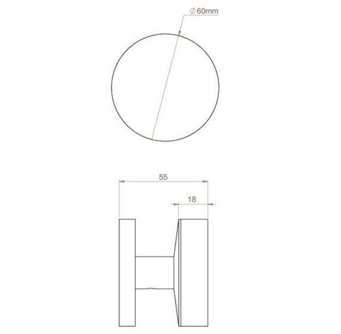 Designer Doorware Timber Niki Knob Set On R10 Round Rose with Latch