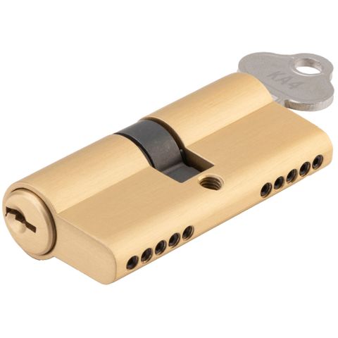 Sdg TRA21606-KA3 Euro Cylinder Dual Function 5 Pin Satin Brass / Brushed
