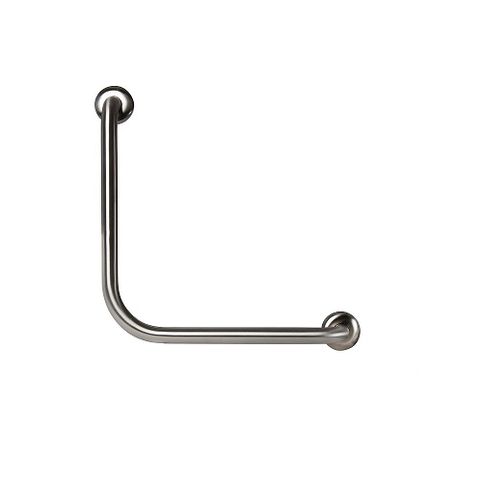 Metlam MLR112_SS Ambulant 450x450mm LH/RH 90&deg; Grab Rail C.Fix SSS