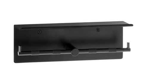 Bobrick B-540.MBLK Double Toilet Roll Holder With Shelf Matte Black